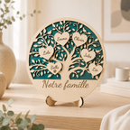 Arbre de vie familial personnalisé en bois