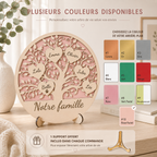 Arbre de vie familial personnalisé en bois