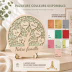 Arbre de vie familial personnalisé en bois
