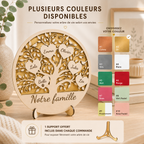 Arbre de vie familial personnalisé en bois