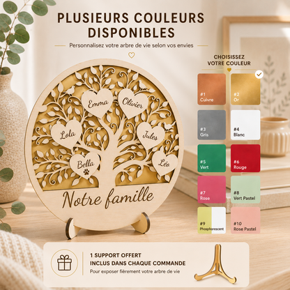 Arbre de vie familial personnalisé en bois – vue 6