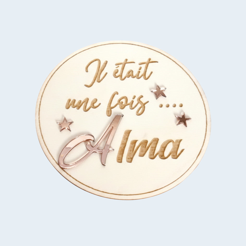 Carte prénom naissance de naissance modèle Plexi