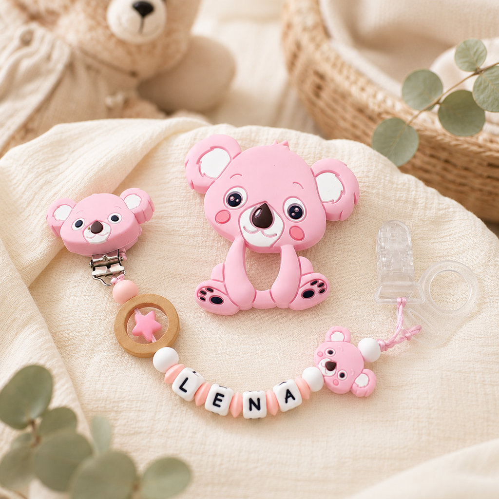 Attache sucette personnalisée Koala – silicone