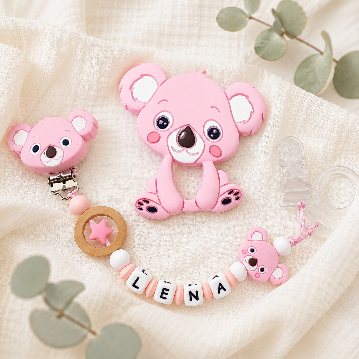 Attache sucette personnalisée Koala – silicone