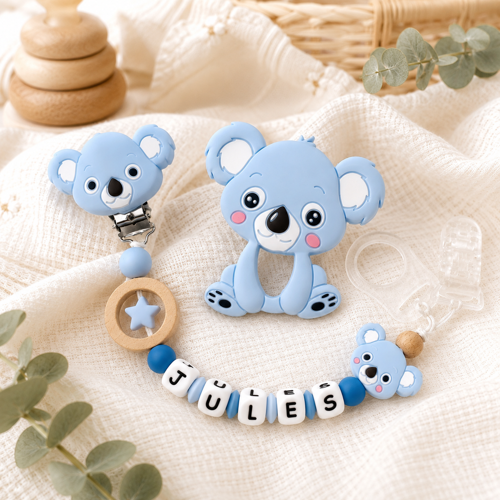 Attache sucette personnalisée Koala – silicone