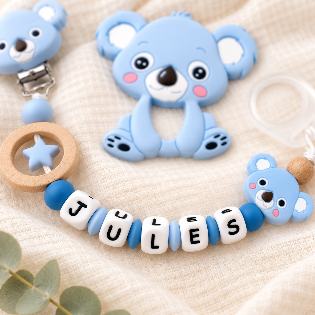 Attache sucette personnalisée Koala – silicone