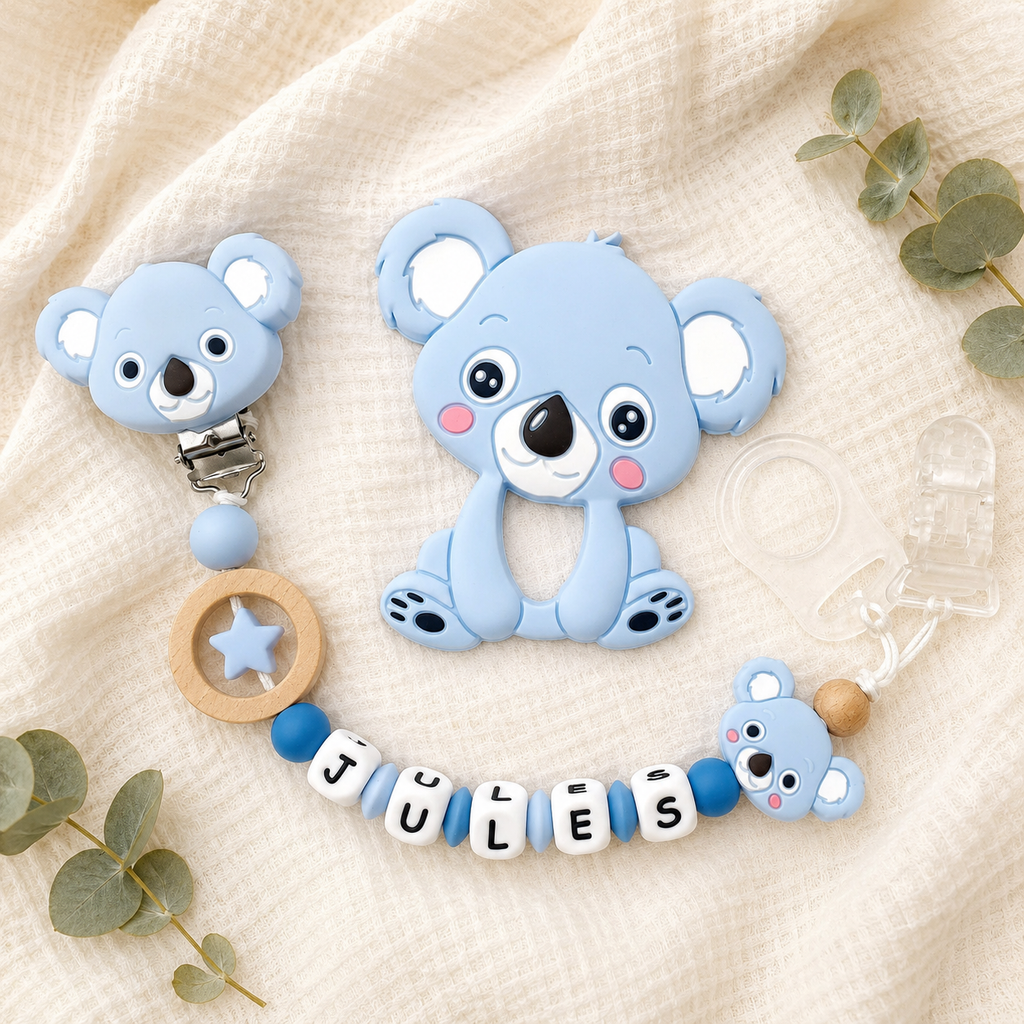Attache sucette personnalisée Koala – silicone