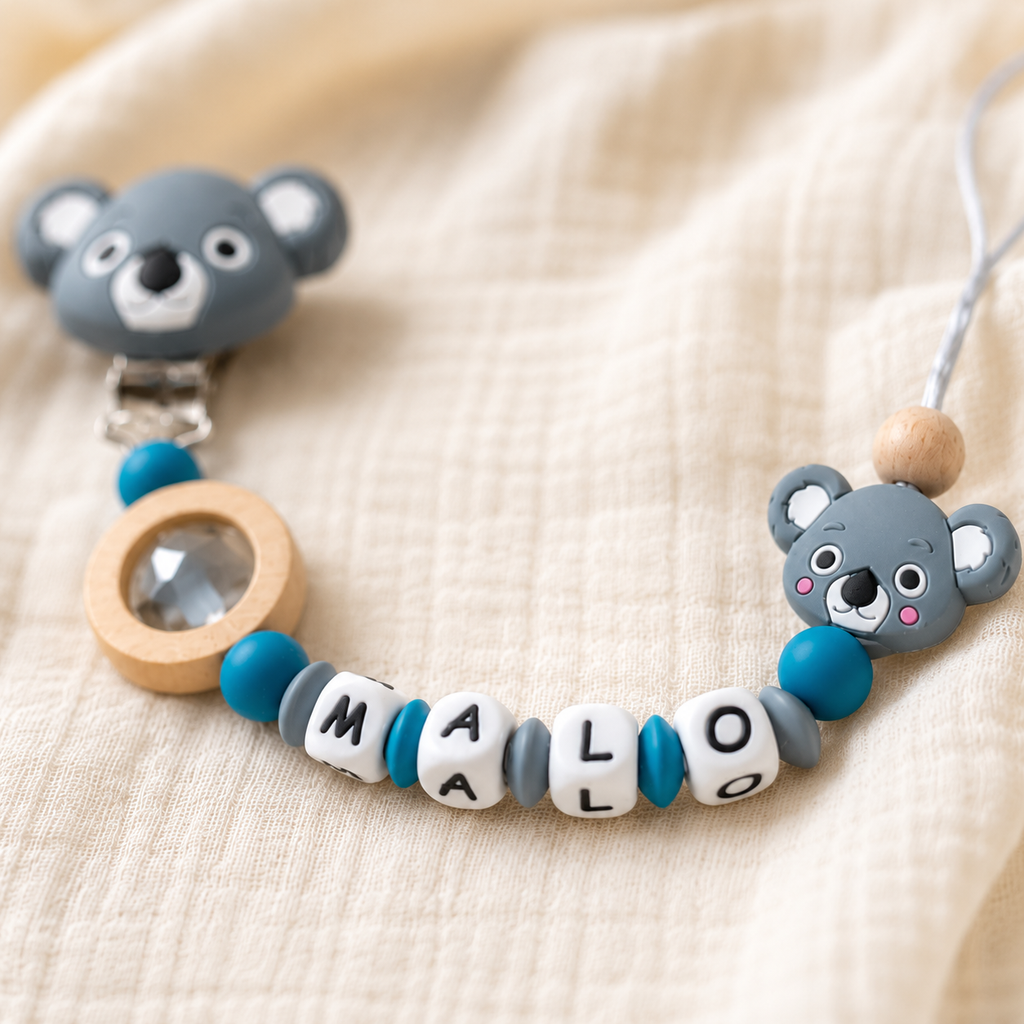 Attache sucette personnalisée Koala – silicone