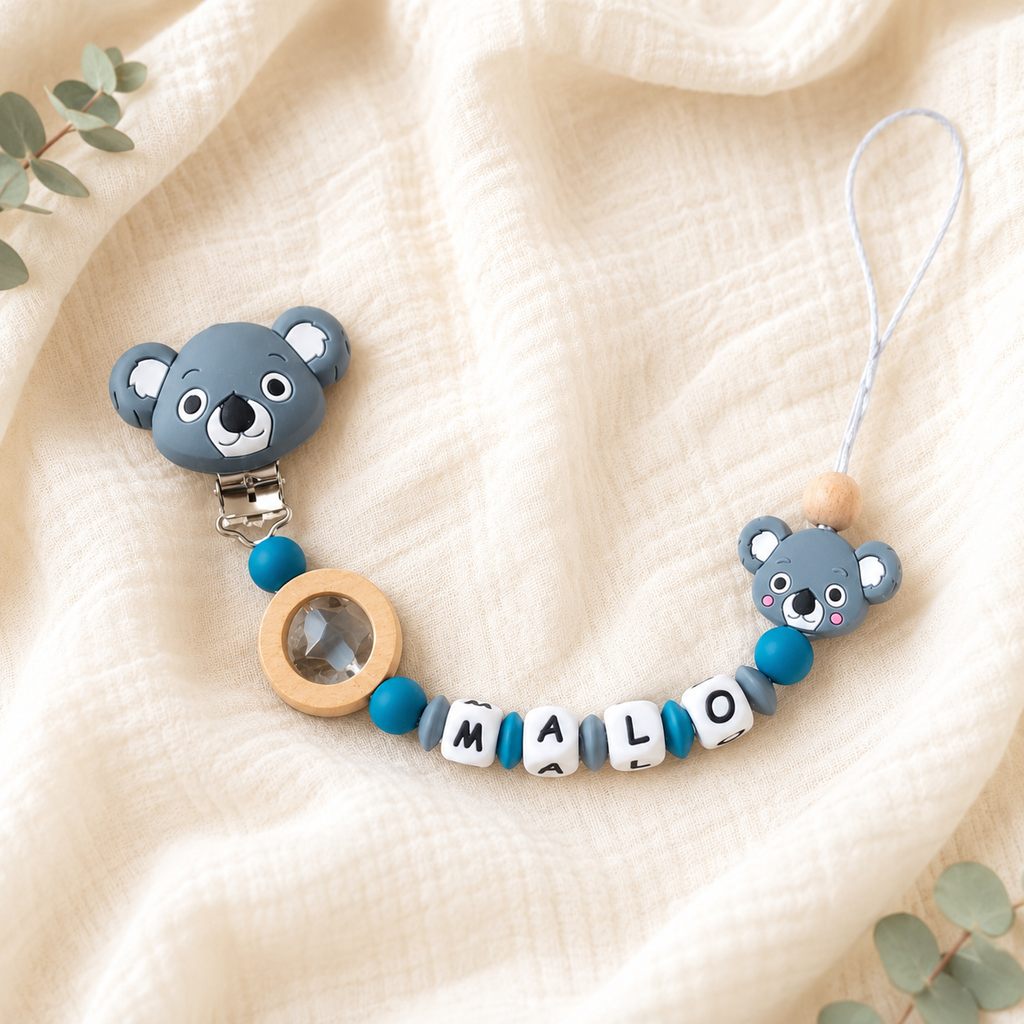 Attache sucette personnalisée Koala – silicone