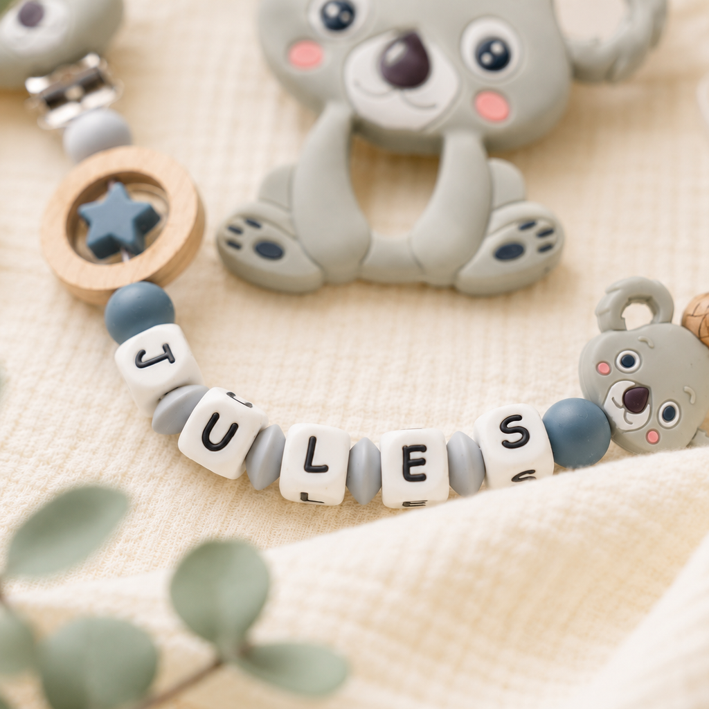 Attache sucette personnalisée Koala – silicone