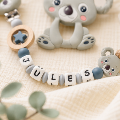 Attache sucette personnalisée Koala – silicone – vue 6