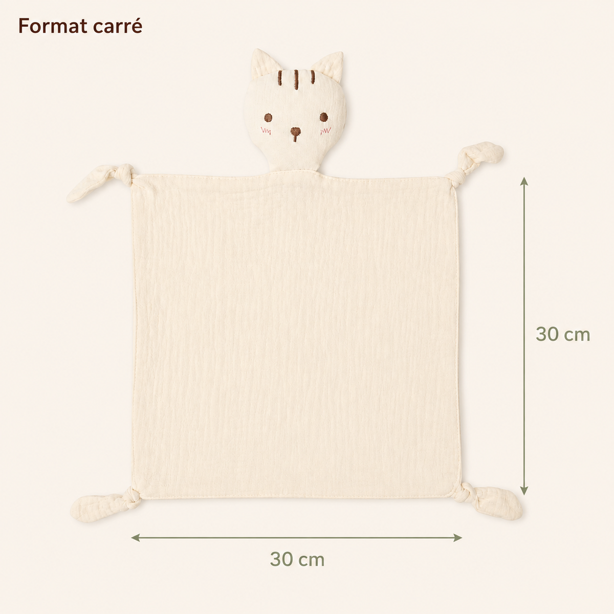 Doudou Chat personnalisé avec prénom – vue 3