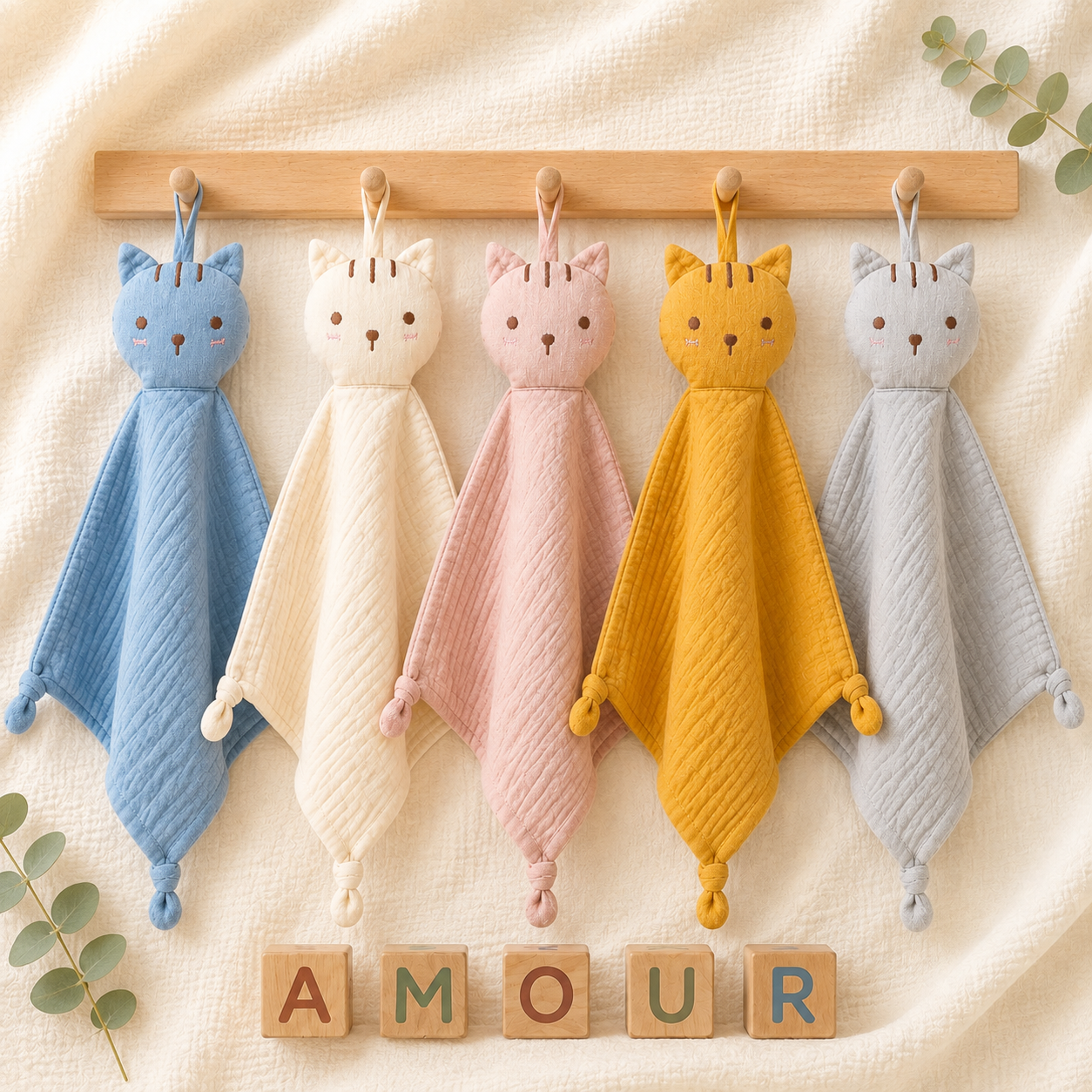 Doudou Chat personnalisé avec prénom – vue 1