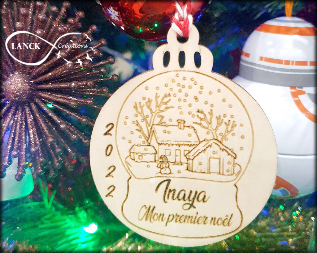 Boule de Noël personnalisée - Mon premier noël (Personnalisation au prénom)