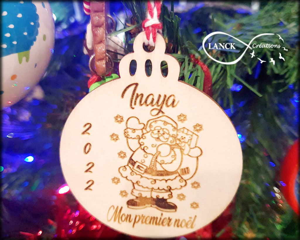 Boule de Noël personnalisée - Mon premier noël (Personnalisation au prénom)
