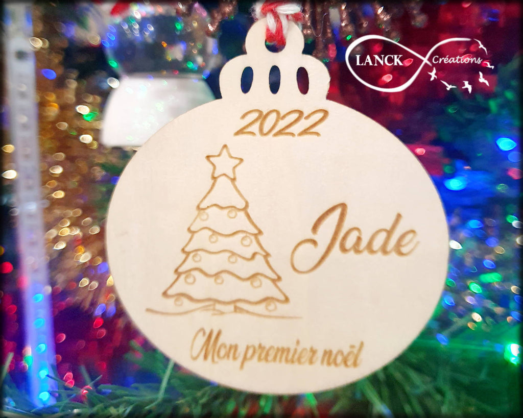 Boule de Noël personnalisée - Mon premier noël (Personnalisation au prénom)