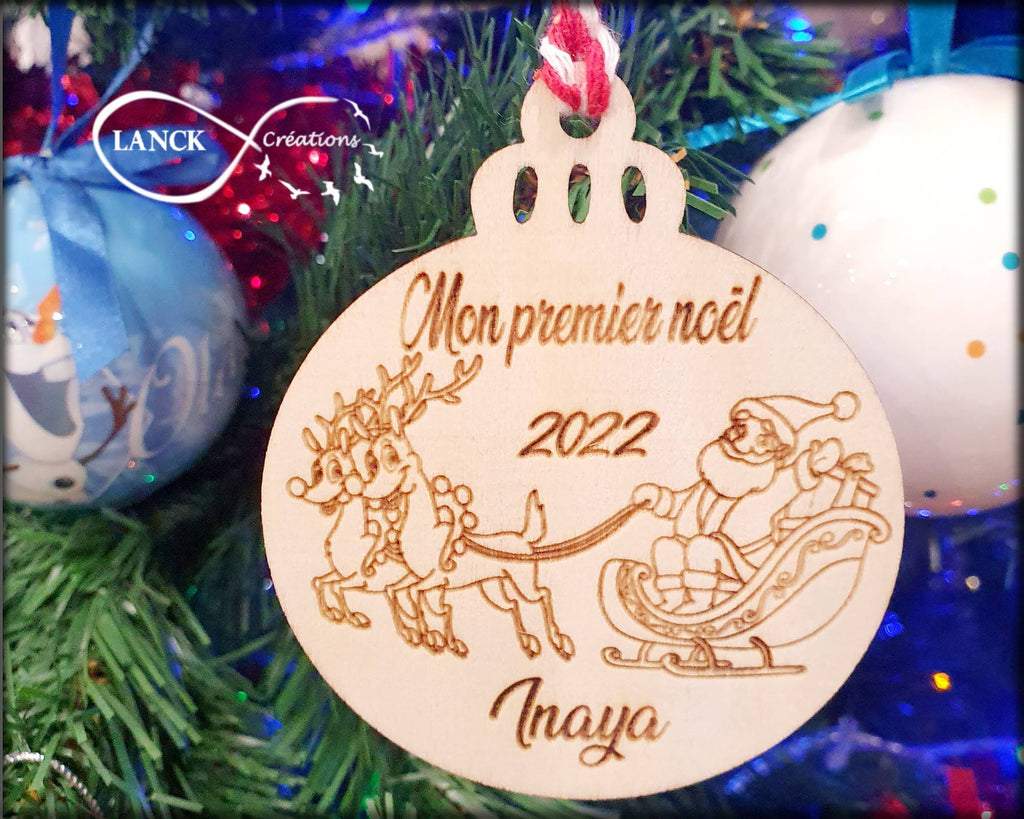 Boule de Noël personnalisée - Mon premier noël (Personnalisation au prénom)