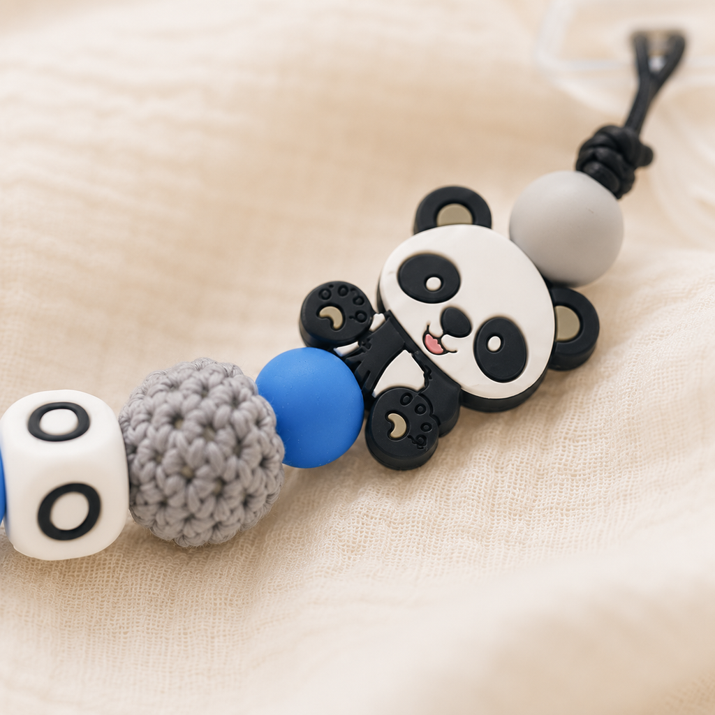 Attache sucette personnalisée Panda – silicone
