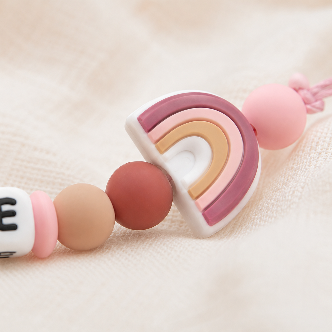 Attache sucette personnalisée Arc en ciel – silicone