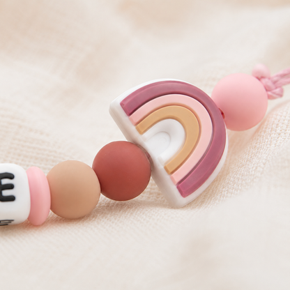Attache sucette personnalisée Arc-en-ciel – silicone – vue 4