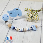 Attache tétine baleine silicone