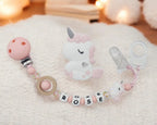 Attache tétine licorne silicone