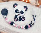 Attache tétine panda silicone