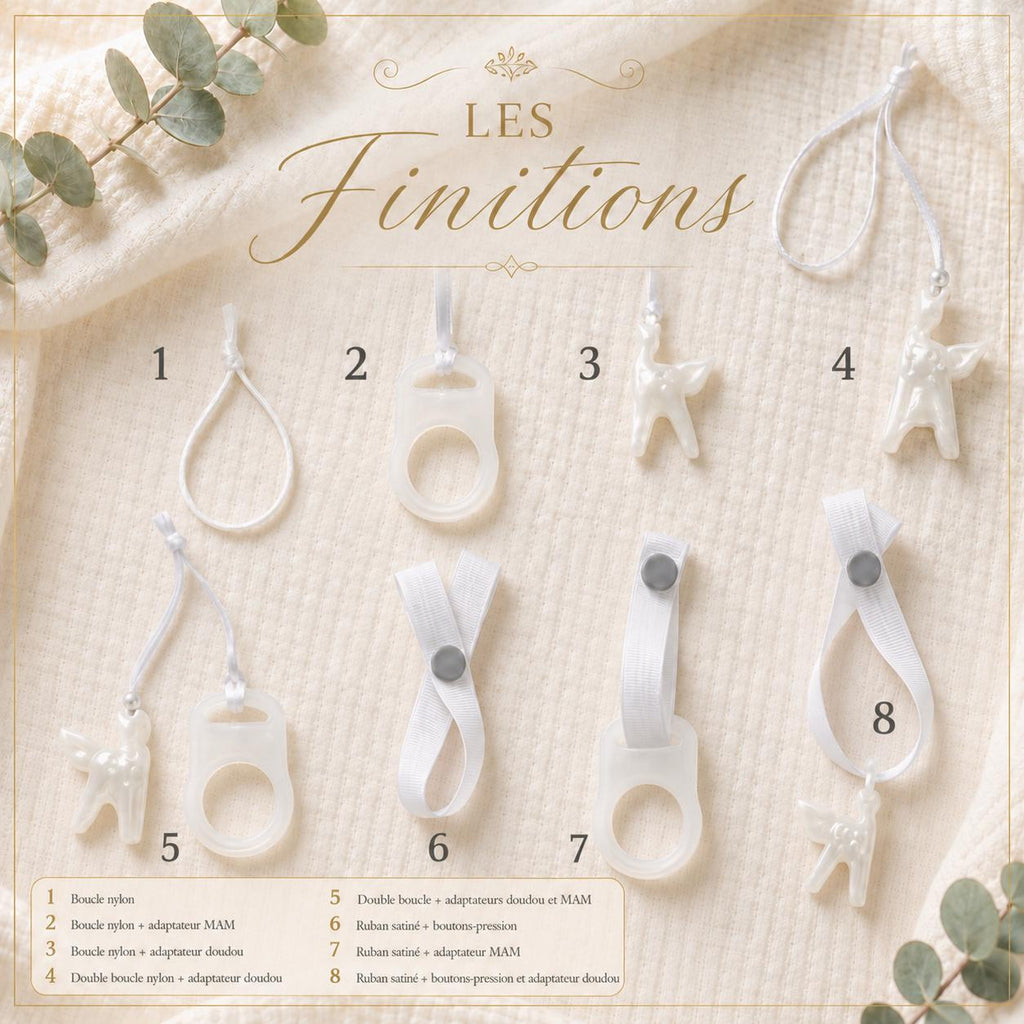 Attache sucette personnalisée étoile et lune – silicone – vue 5