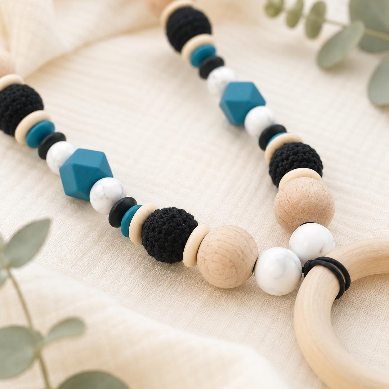 Collier d’allaitement Aria – silicone et bois – vue 2
