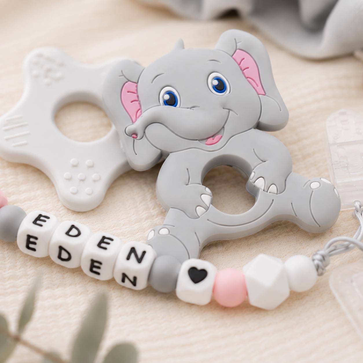 Coffret naissance personnalisé éléphant – 4 pièces – vue 4