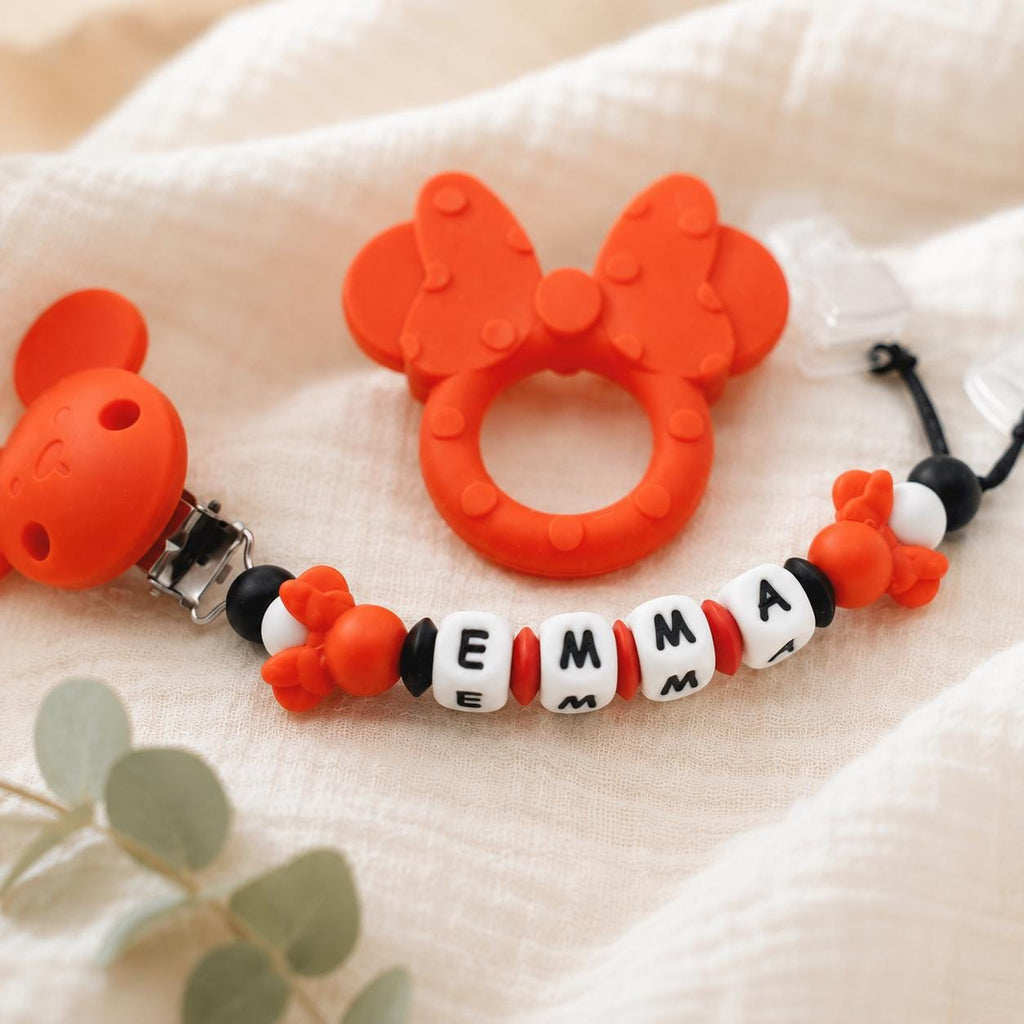 Attache sucette personnalisée Minnie – silicone – vue 6