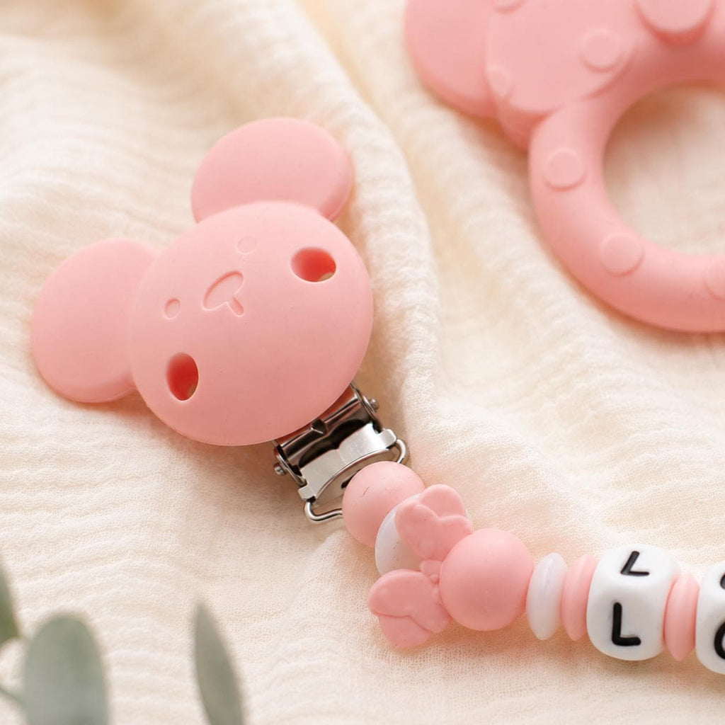 Attache sucette personnalisée Minnie – silicone – vue 10