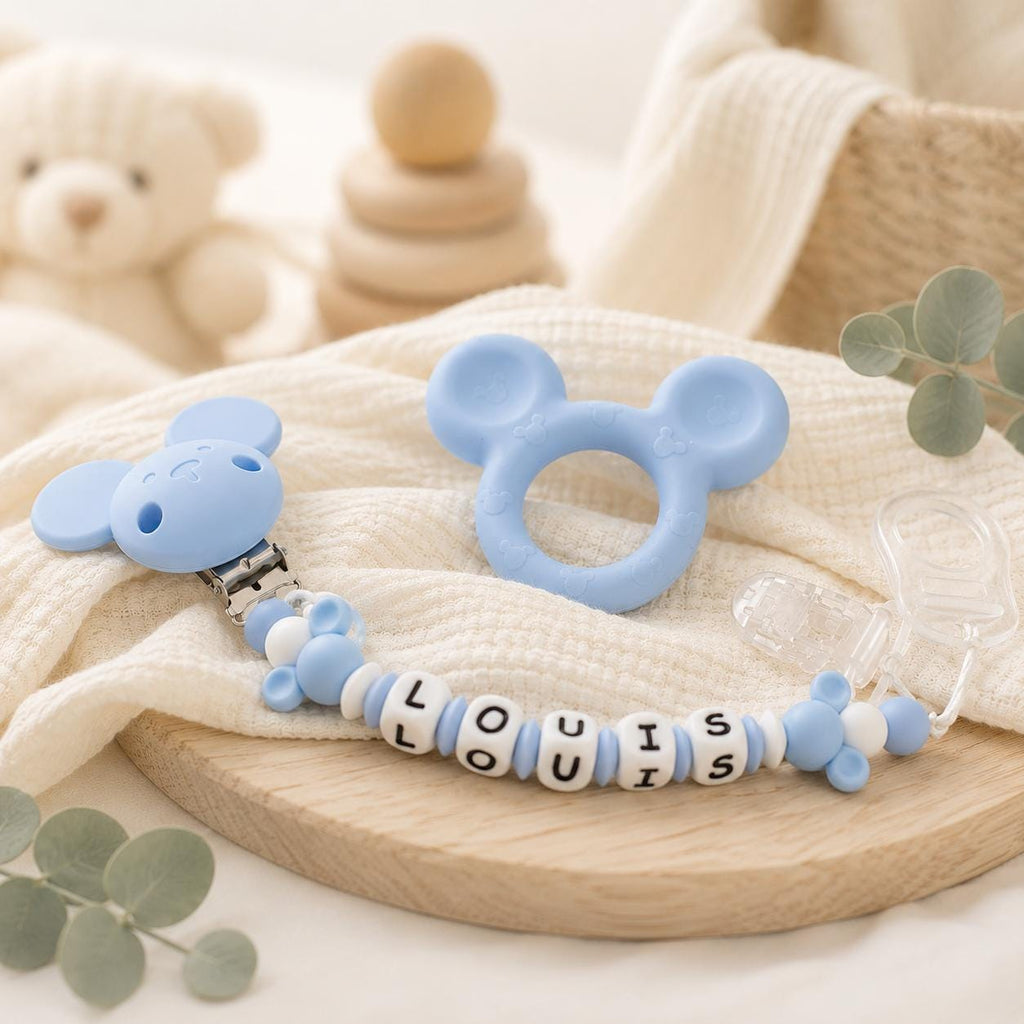 Attache sucette personnalisée Mickey – silicone – vue 7