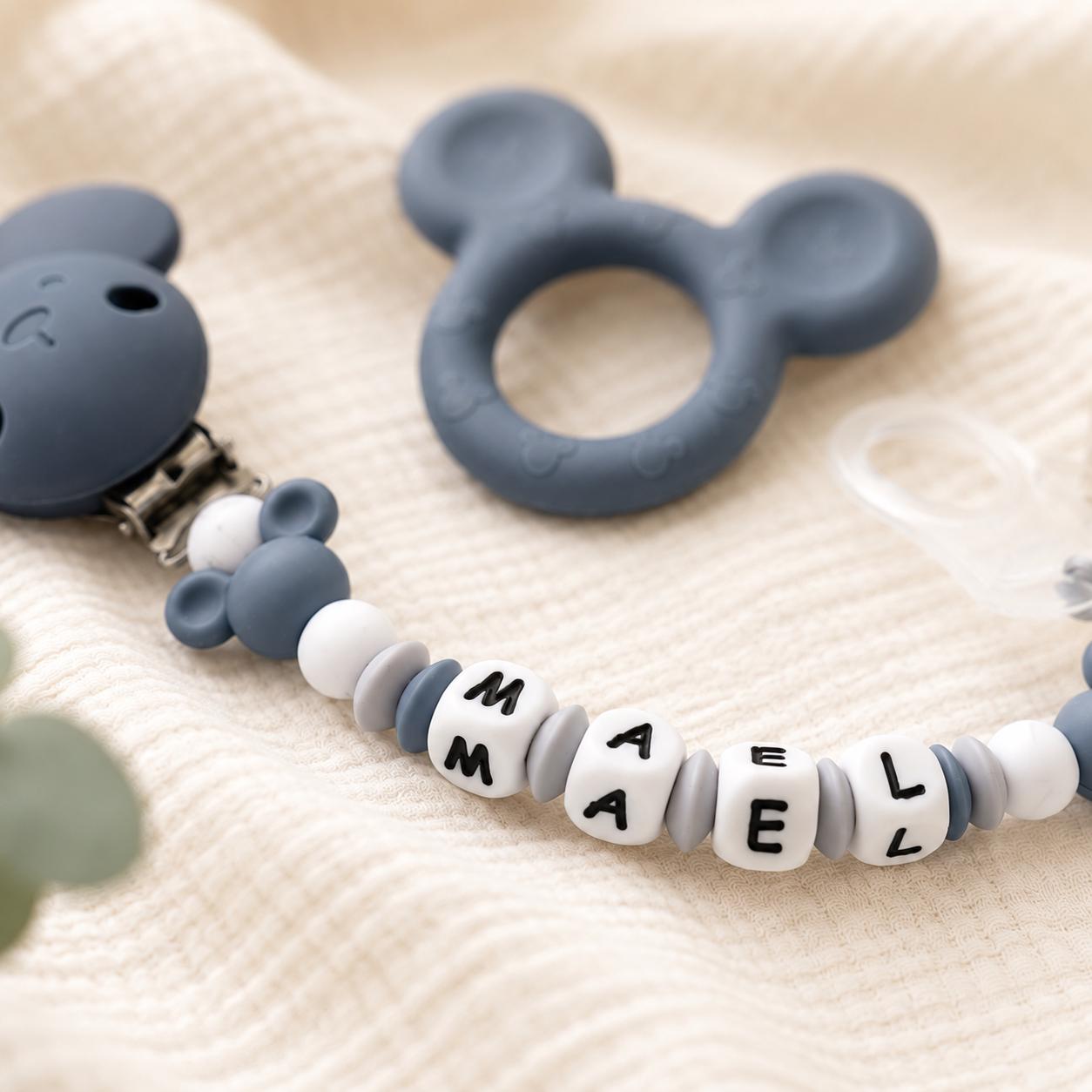 Attache sucette personnalisée Mickey – silicone – vue 10