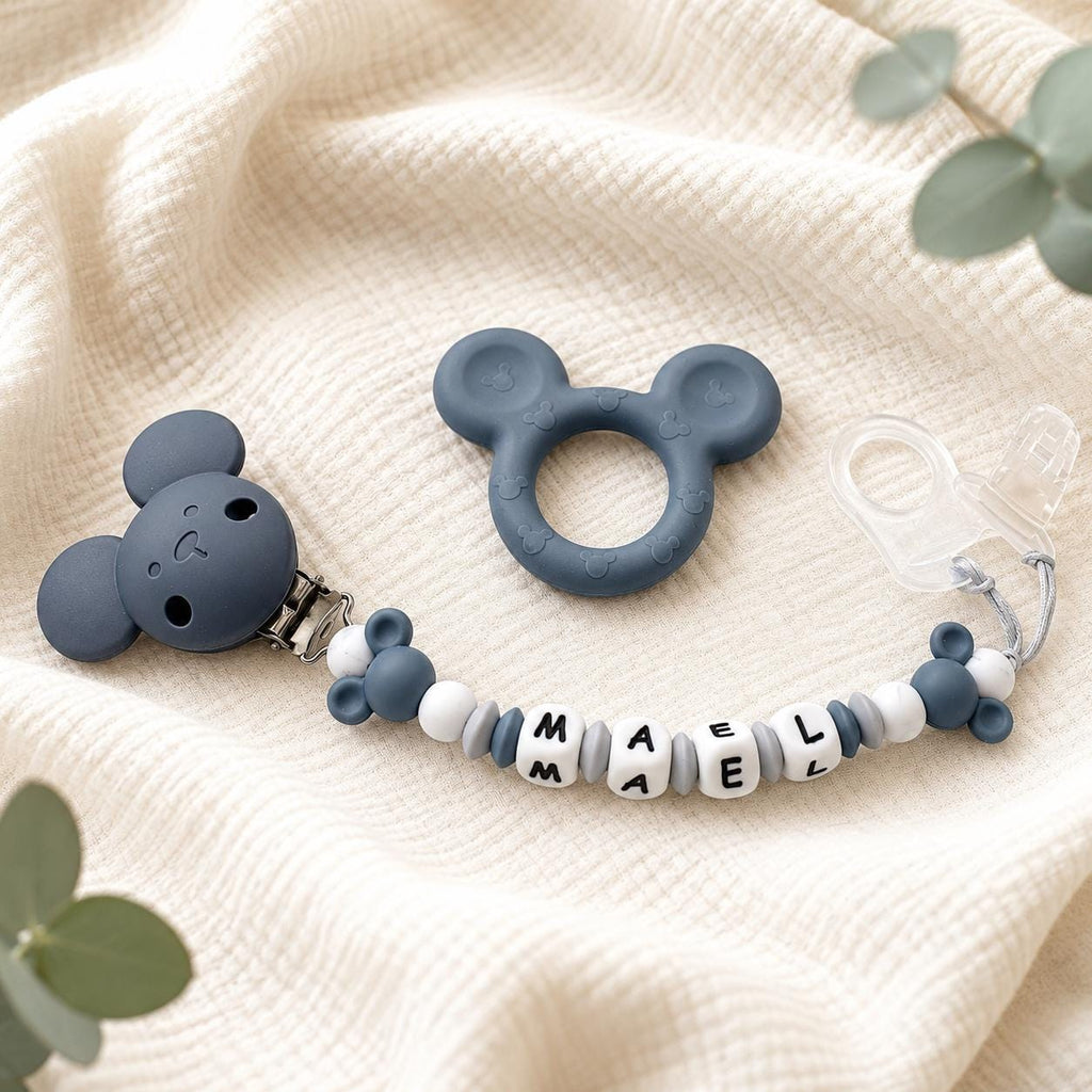 Attache sucette personnalisée Mickey – silicone – photo principale
