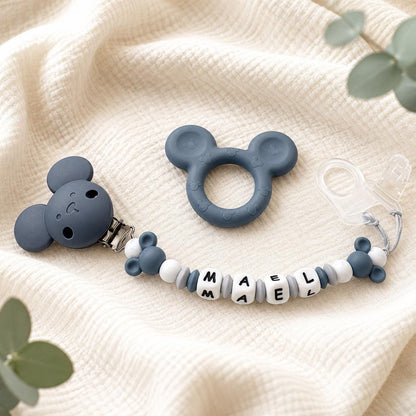 Attache sucette personnalisée Mickey – silicone – photo principale