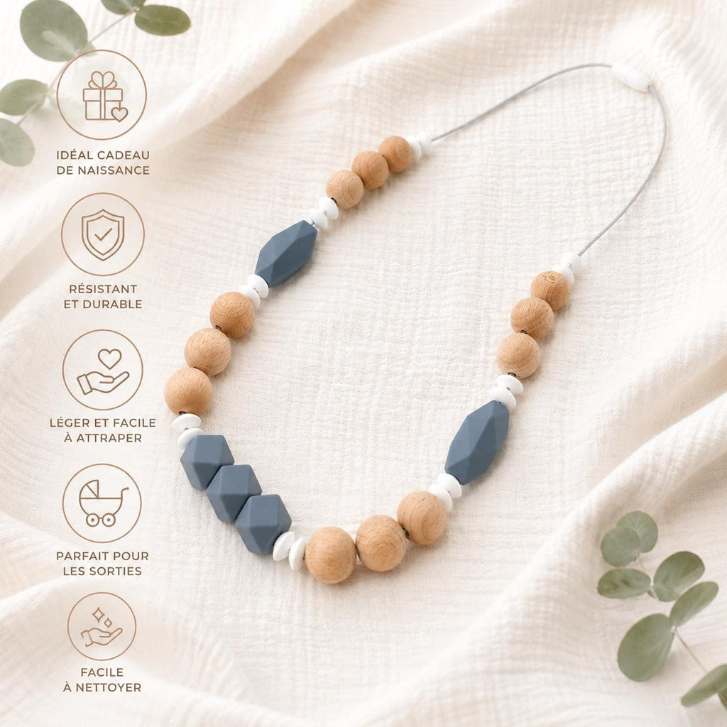 Collier d’allaitement Julia – silicone et bois – vue 4
