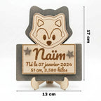 Pancarte naissance Loup