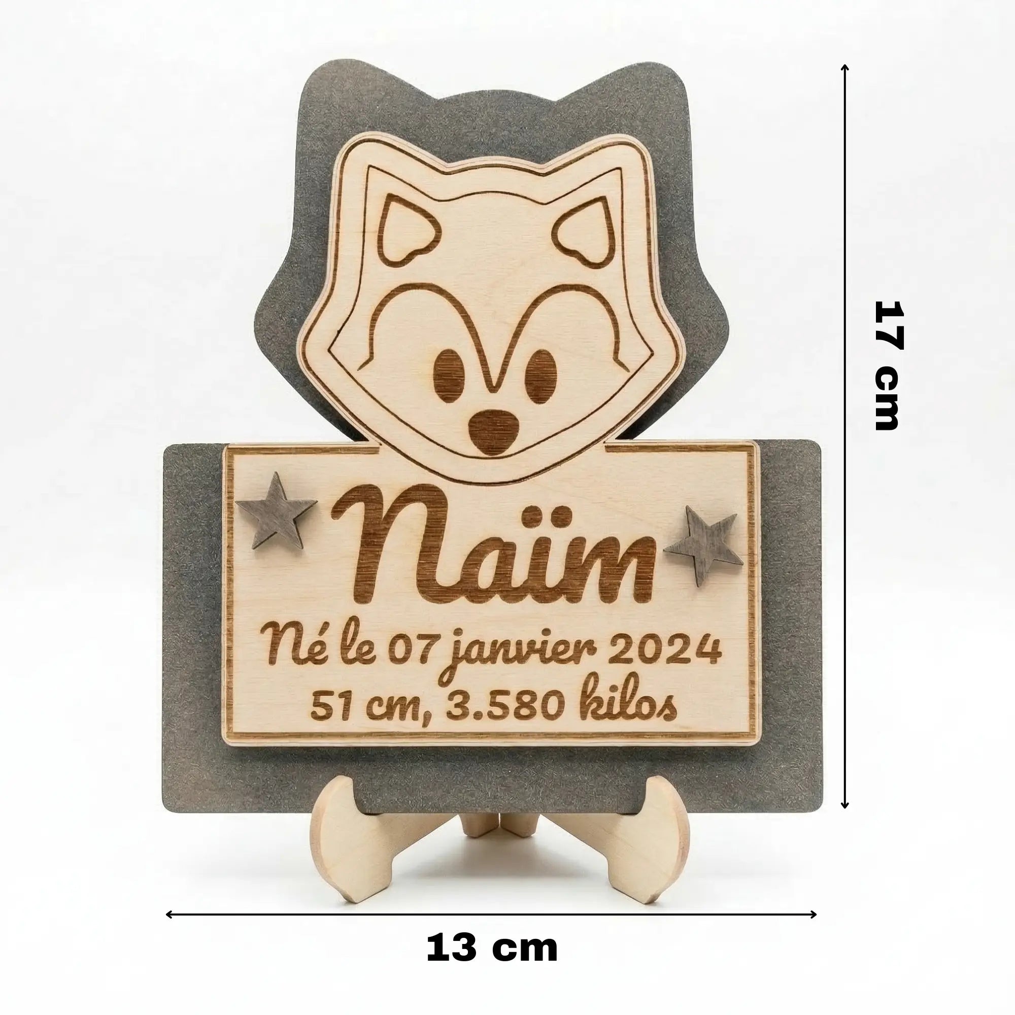 Pancarte naissance Loup