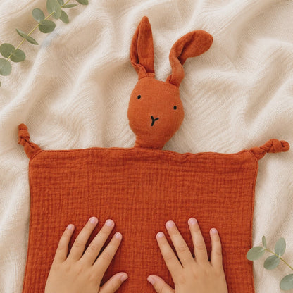 Doudou lapin sans moustaches personnalisé avec prénom