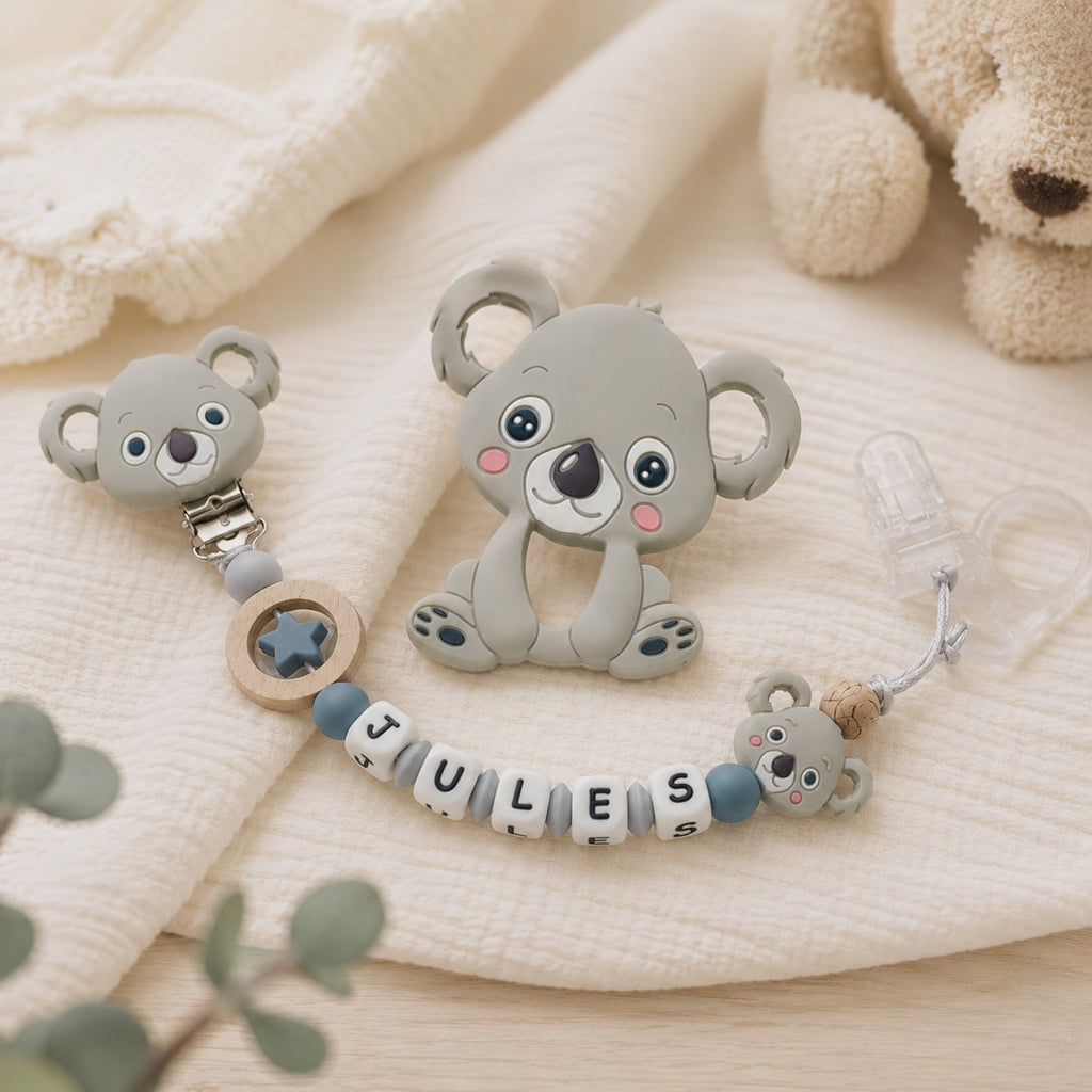 Attache sucette personnalisée Koala – silicone