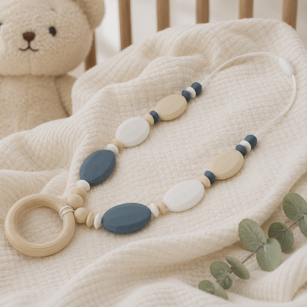 Collier d’allaitement Emma – silicone et bois