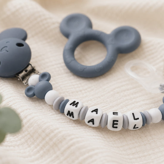 Attache sucette personnalisée Mickey – silicone